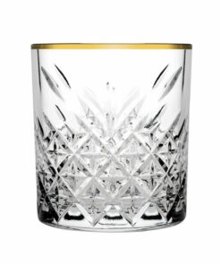 Pasabahce Timeless 34,5 cl Tumbler Goldrand Set 4 Stück
