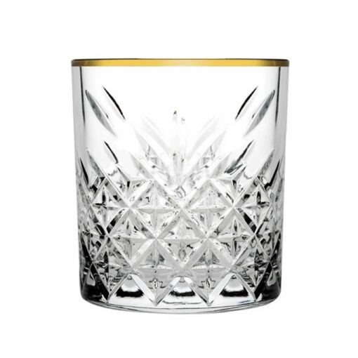 Pasabahce Timeless 34,5 cl Tumbler Goldrand Set 4 Stück